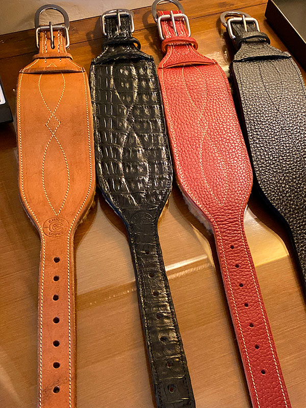 Leather pitbull collars